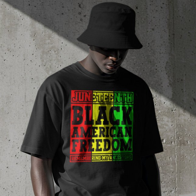 T-shirt La liberté noire-américaine du 19ème siècle en sou (Créateur téléchargé)