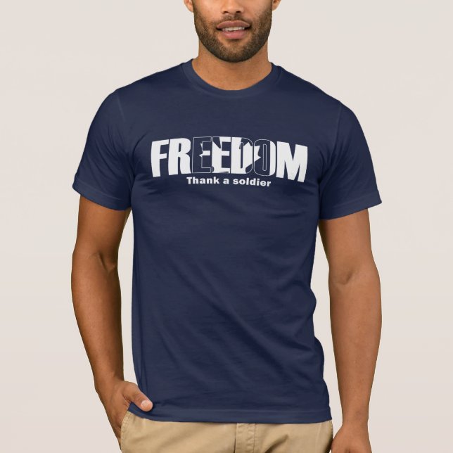 T-shirt La liberté remercient le Canadien (Devant)