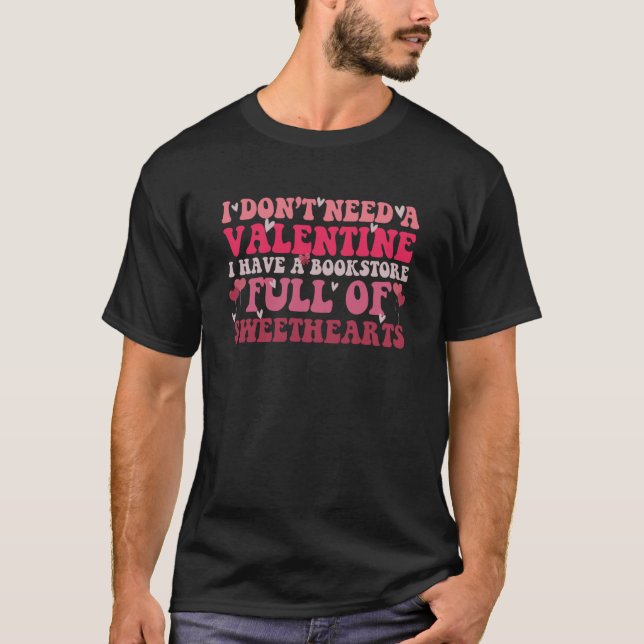 T-shirt La librairie de Saint Valentin Plein de Cool amour (Devant)