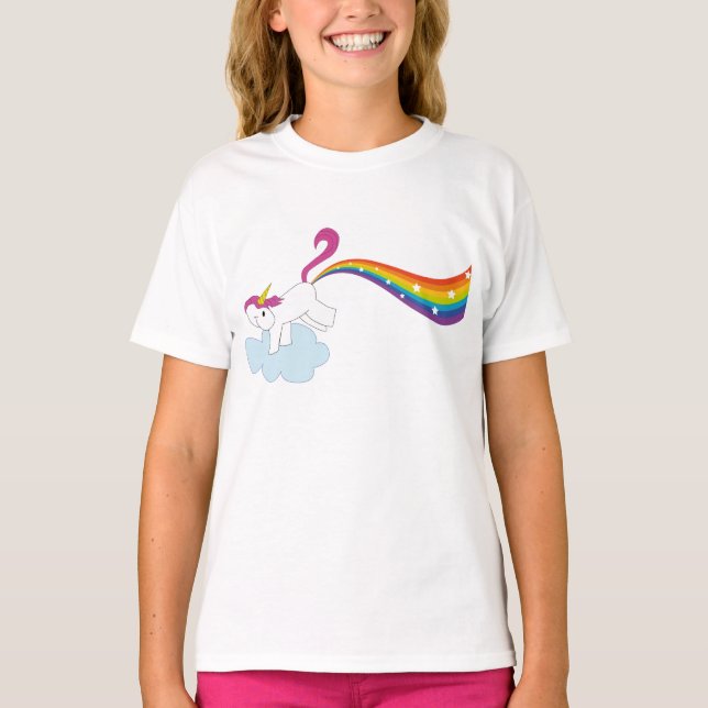 T-shirt La licorne arc-en-ciel de Rhiannon (Devant)