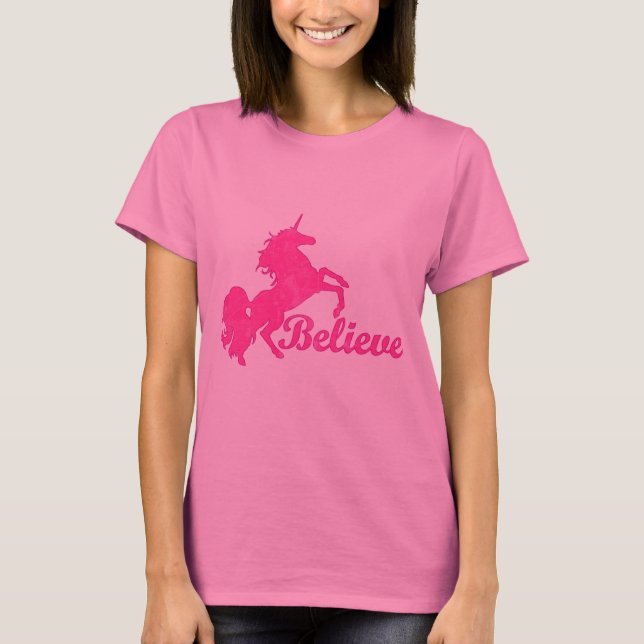T-shirt La licorne, croient (Devant)