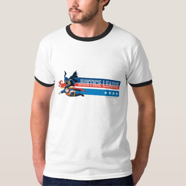 T-shirt La Ligue de la Justice Étoiles et tripes (Devant)