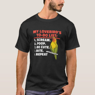 T-shirt La liste de choses à faire de mon inséparable Crie