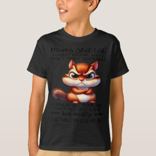 T-shirt La liste de maman n'abîme pas, ne vous disputez pa