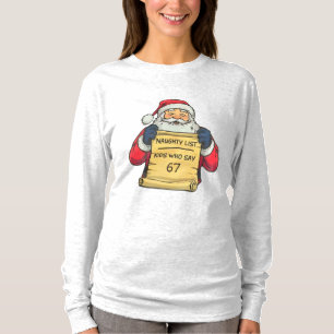 T-shirt La liste des enfants vilains de Santa 6 7– Noël dr