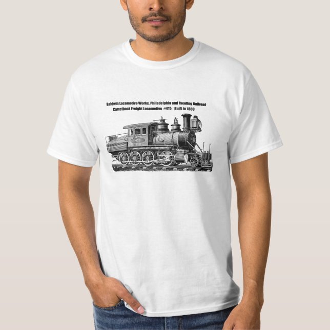 T-shirt La locomotive de Baldwin fonctionne le Camelback (Devant)