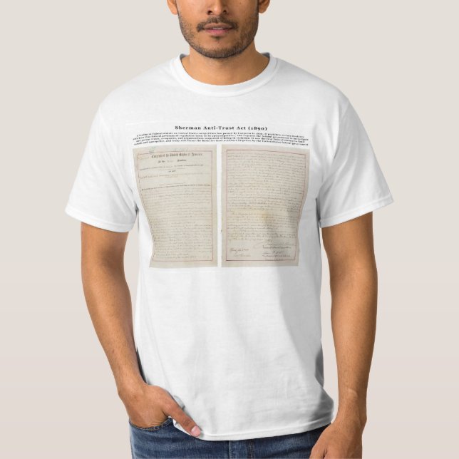 T-shirt La Loi anti-trust de Sherman le 2 juillet 1890 (Devant)