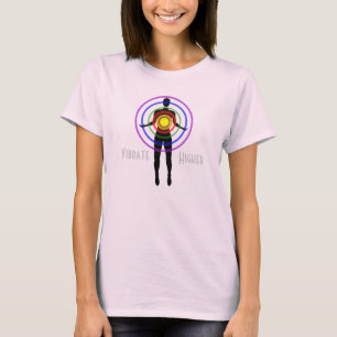 T-shirt La Long-Douille noire T des femmes