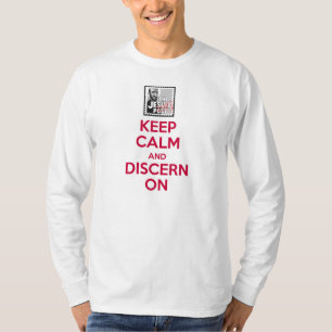 T-shirt La longue douille des hommes gardent le calme et