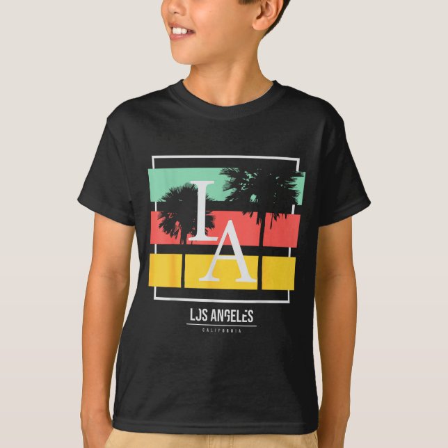 T-shirt La Los Angeles California  (Devant)
