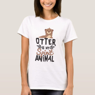 T-shirt La loutre gentille est mon poster de animal