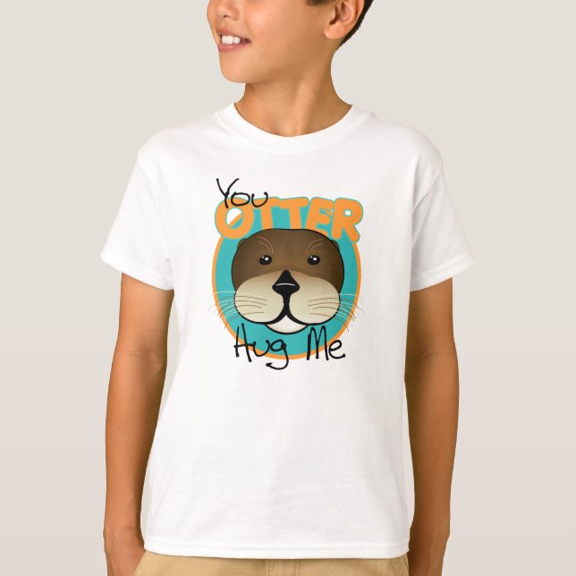 T-shirt La loutre m'étreignent (Devant)