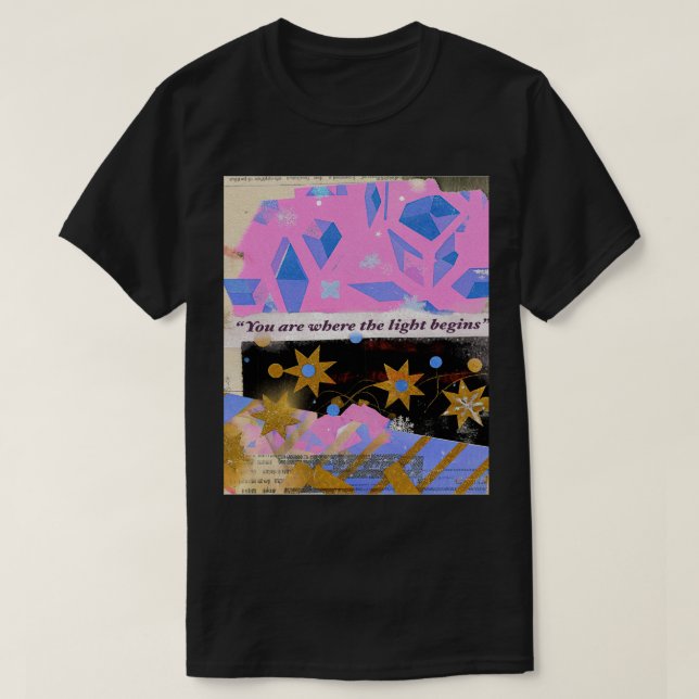 T-shirt La lumière commence à l'intérieur – Conception de  (Design devant)