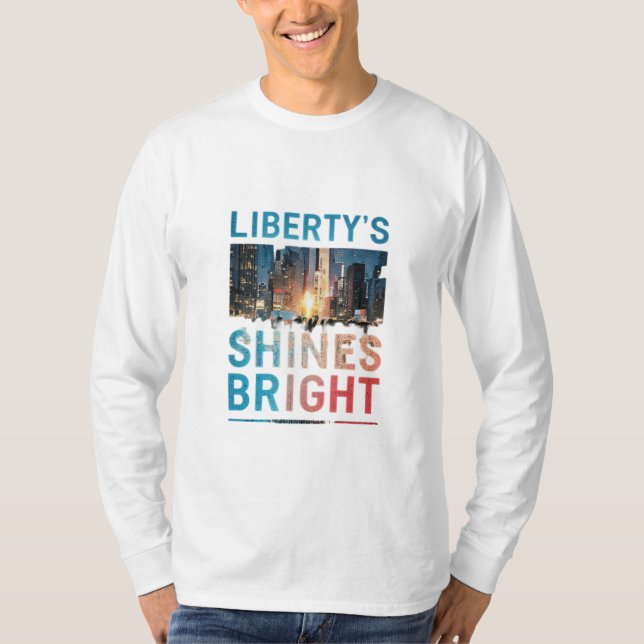 T-shirt La lumière de la liberté brille (Devant)