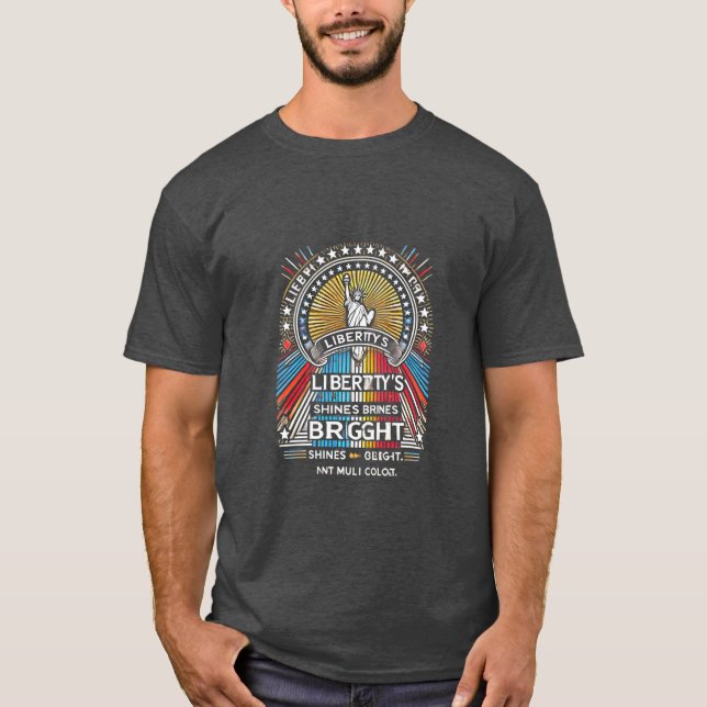 T-shirt La lumière de la liberté brille (Devant)