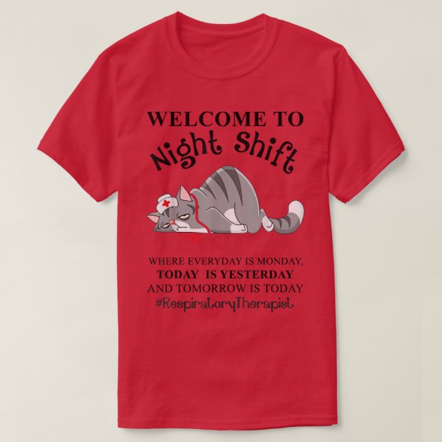 T-shirt La Lune de Night Shift Respiratory (Design devant)
