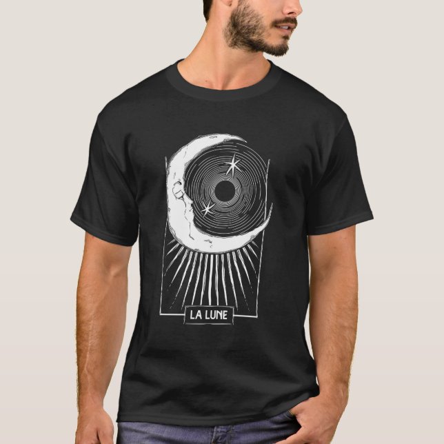 T-shirt La Lune Tarot Wicca Sorcière Goth Gothic T (Devant)