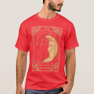 T-shirt La Lune Tarot XVII Inspiré Chat Noir Sorcière Casq