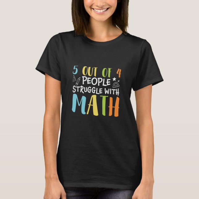 T-shirt La lutte des professeurs de mathématiques avec les (Devant)