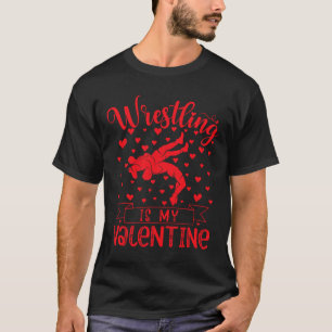 T-shirt La lutte est mon cœur d'amour rouge de la Saint-Va