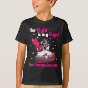 T-shirt La lutte est mon combat Cerveau Aneurysme Conscien