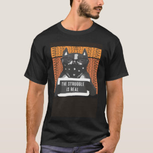 T-shirt La Lutte Est Un Véritable Masque Visage De Chien
