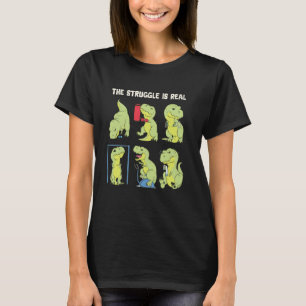 T-shirt La lutte est vraiment drôle T-Rex de dinosaure sal
