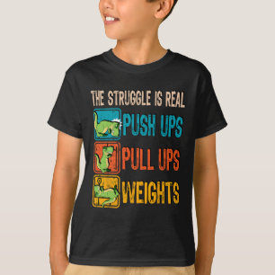 T-shirt La lutte est vraiment drôle T-rex Gym Work Out For