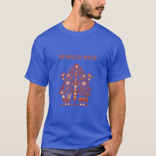 T-shirt La Magie de l'Hiver Art Populaire Scandinave Forêt
