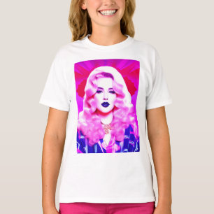 T-shirt La magie du glamour d'un baiser soufflé bleu