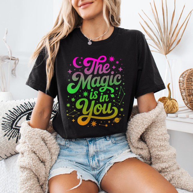 T-shirt La magie est en vous  Citation inspirante avec dég (Créateur téléchargé)