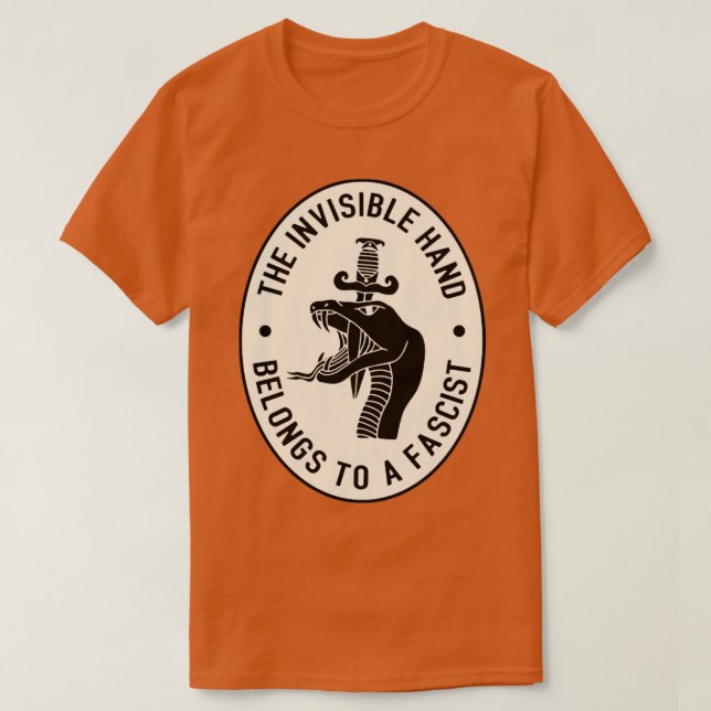 T-shirt La Main invisible appartient à un fasciste (Design devant)