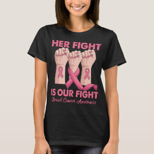 T-shirt La Main Son combat est notre lutte contre le cance