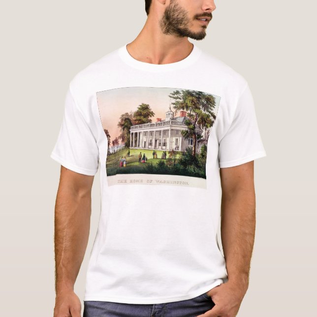 T-shirt La maison de George Washington (Devant)