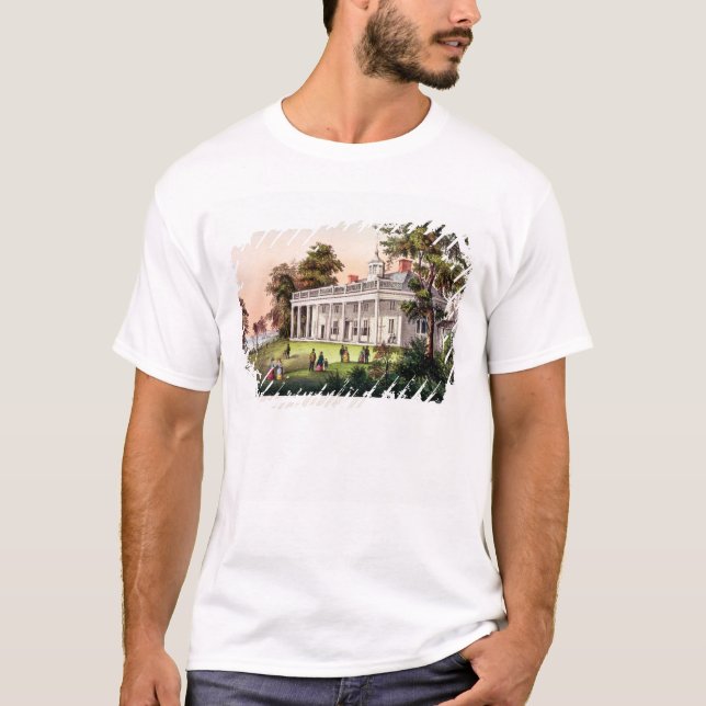 T-shirt La maison de George Washington (Devant)