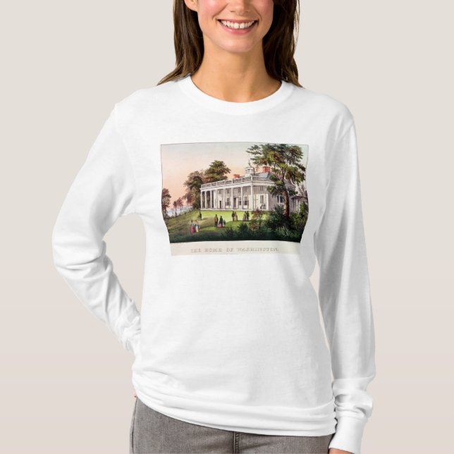 T-shirt La maison de George Washington (Devant)