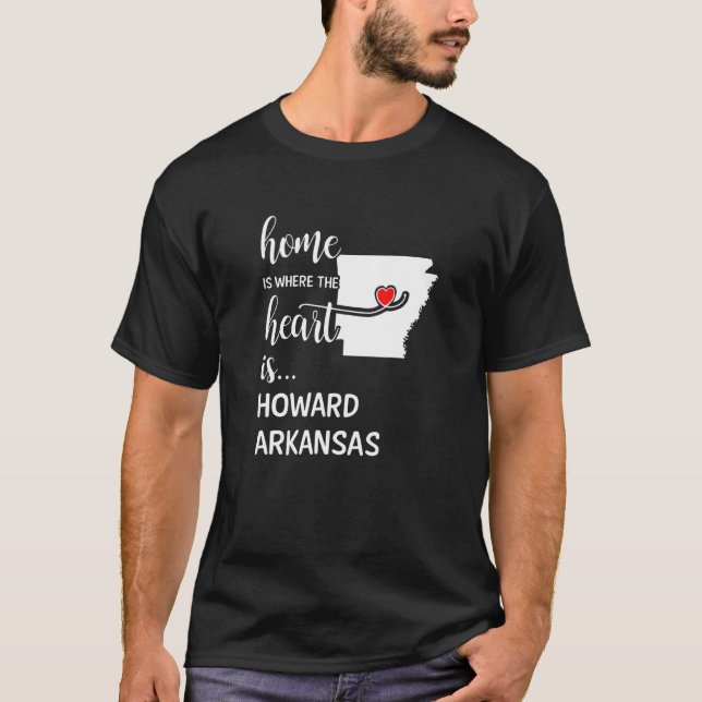 T-shirt La Maison De L'Arkansas Est Là Où Le Coeur Est Le  (Devant)