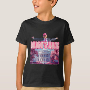 T-shirt La maison de papa Trump rose Trump a gagné 2024 Pr