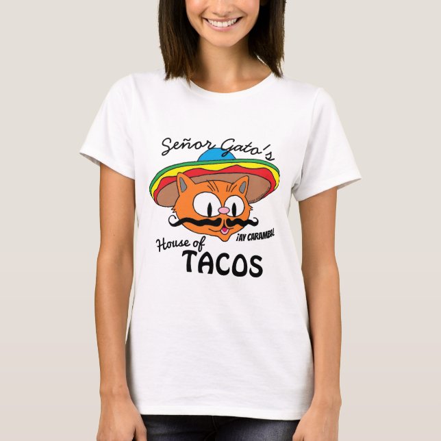 T-shirt La maison des Tacos de Señor Gato (Devant)