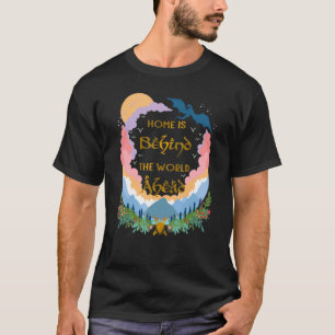 T-shirt La Maison Est Derrière Le Monde Devant Fleur Tee