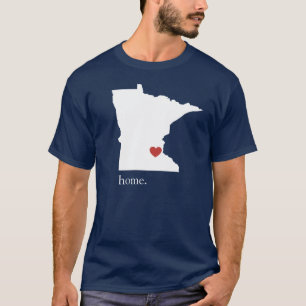T-shirt La maison est où le coeur est - le Minnesota
