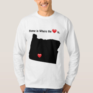 T-shirt La maison est où le coeur ORÉGON