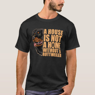 T-shirt La Maison N'Est Pas Une Maison Sans Rottweiler Rot