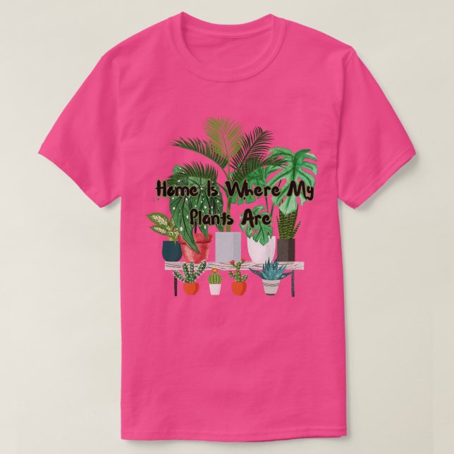 T-shirt La maison où mes Plantes sont (Design devant)