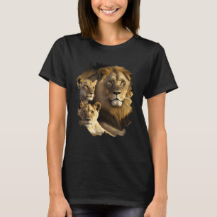 T-shirt La majestueuse famille des lions dans le désert d'