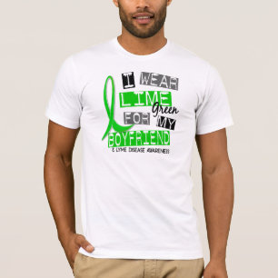 T-shirt La maladie de Lyme je porte le vert de chaux pour