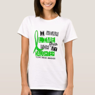 T-shirt La maladie de Lyme je porte le vert de chaux pour