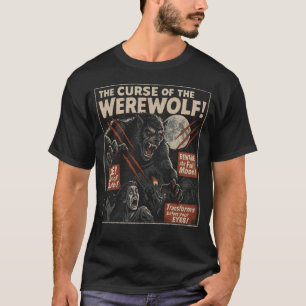 T-shirt La Malédiction De L'Affiche De Film Werewolf Hallo