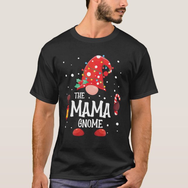 T-shirt La Mama Gnome Matching Family Christmas Gnome (Devant)