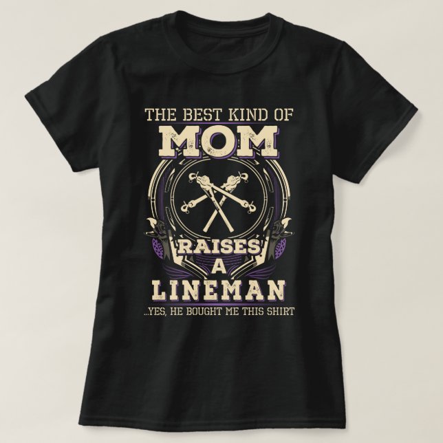 T-shirt La maman de Lineman (Design devant)